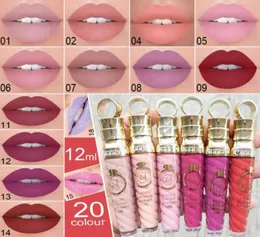 20 colors Velvet Matte Lip Gloss Metallic Shimmer Lipgloss Waterproof Vitamin Long Lasting Big Shinning lipstick3155786