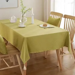 Tanta de mesa Ins Insesco de linho de algodão toalha sólida com retangle retangular Cappa de decoração de chá de jantar Tafelkleed Mantel de Mesa