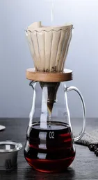 Swabue Pour Over Coffee Maker Pot and Percolators Set Glass Dripper V60 02 Filter EcoFriendly 500ML Reusable Colande Cafe 2111039076544