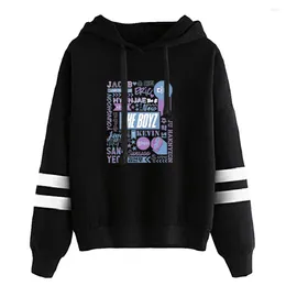 Herrtröjor kpop The Boyz Merch Unisex Pocketless Parallella barer ärmar Sweatshirts män kvinnor hoodie casual style kläder