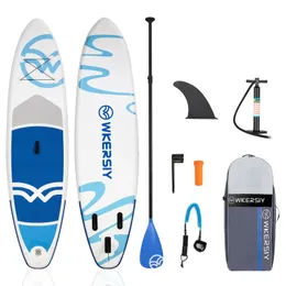 Inflatable Stand Up Paddle Board SUP Surfboard Water Sport Surf Set with Tail Fin Foot Rope Inflator Type 240509