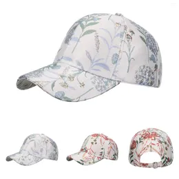 Top Caps Kadın Beyzbol Kapağı Çiçek Baskılı Kadın Accessori Şapkalar Güneşlik Açık Snapback Güneş Kadın Moda Şapkası