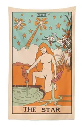 Europäische Tarot -Wandteppiche Astrologie Wand Hanging Dekoration Stoff Sonnenmondstern Tenture Mural Modern Room Road Decor311e7755875