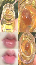 Unisex miód balsam do ust nawilżający odżywcza maska ​​do pielęgnacji warg antykracking gładki sen drobne linie Lipgloss7686361