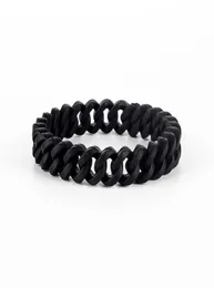 Hip Hop Link Chain Silicone Elasticità in gomma Elasticità braccialetti per braccialetti di gioielli da polso 3 Colori 7 Colors7004341