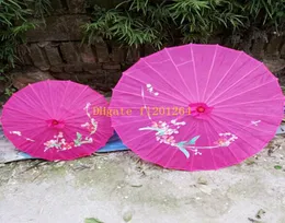 50pcslot Ganzes Hochzeitsfeier handbemalte Blumen farbenfrohe Seidentuch Parasol Chinesisches Handwerk Umbrella9135339