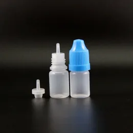 Parti 100 st 3 ml plastdropparflaskor med barnsäkra säkra kepsar Tips Ång kan pressa för e cig har lång bröstvårta xapok oqhlq
