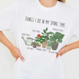 Herr t-shirts trädgård växt tryck botanisk t-shirt söt estetisk grafik ts casual short slve rolig t-shirt kvinnor cottagecore kläder t240510