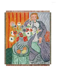 Cobertores Henri Matisse Pintura Throw Blannic Picnic Bed Comffortable Fantastic Coral Handing