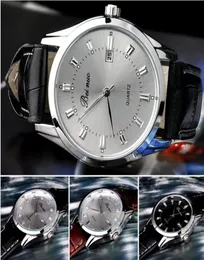 Whole 500pcslot Mix 4Colors men Dress Calendar Business watch Fashion Leather Beinuo watch WR0163872339