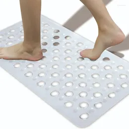 Bath Mats Floor Mat Bathroom Grind Stone Household With Suction Cup Transparent Bathtub Carpet Accessories Foot Rectangle