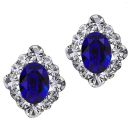 Stud Earrings Bridal Blu/Red Crystal Rhinestone Costume Jewelry For Valentine's Day Christmas Gift