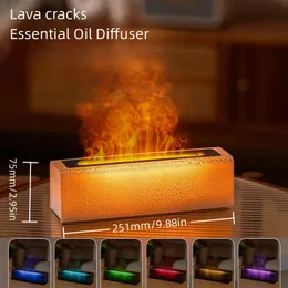 Colorful Simulated Flame Air Humidifiers USB Plug Fragrance Diffuser Desktop Ultrasound Essential Oil Aromatherapy Diffusers 240508