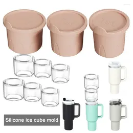 Backformen luftdichtes Deckel Eisschale Silikon mit 30/40 Unzen Tasse Stapelbare Hohlzylinderwürfel Cocktails Getränke