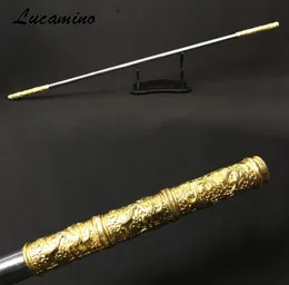 Stainless steel Martial Arts sticks Monkey King Staff Carving dragon golden Cudgel Sun WuKong sticks in Journey to the West perfor9587713