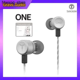 Fones de ouvido com fones de ouvido Tanchjim One Ear fones HiFi New DMT4 10mm Unidade de acionamento dinâmico Dinâmico Os fones de ouvido esportam tampões para jogos S24514 S24514