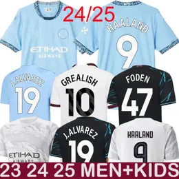 23 24 25 Maglie da calcio Halanand de Bruyne Phillips Mans Cities Grealish Ferran Mahrez Foden Bernardo Kovacic Rodrigo Shirt da calcio Kit Kit Kit Burn