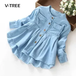 Abiti da ragazza A vestire per ragazze a v-albero vestito da 2-10 anni abiti da cowboy abito da cowboy per bambini a maniche lunghe a maniche lunghe abbigliamento per bambini d240515