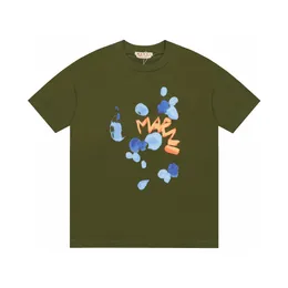 T-shirt rotondo per tees da uomo per tees t-shirt plus size abbigliamento estivo in stile polare ricamato e stampato con cotone puro di strada 332t4