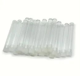 Ganz 25 pcs niedlich klarer Kunststoff leerer Reagenzglas Machen Sie Wunschflaschen mit weißen Kappen Stopper Wünschen Meldung Fläschchen CRA7682874