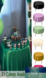 145 cm redondo de mesa de cetim de cetim de 145 cmas de mesa para mesas de casamento em casa Restaurante Party Decoração de Natal Green7608044