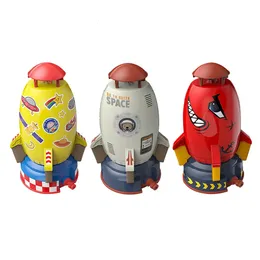 Plástico Space Rocket Jet Sprinkler Spinning Splash Flying Splash Playing Water Water Play for Child Kids in Garden Lawn 240514