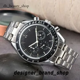 OMG Watch Omeg Edelstahl -Handgelenk Uhren für Männer 24SS New All Dial Work Quarz Uhr Top Luxusmarke Uhr Mond WTach Edelstahl -Gurt Designer 555