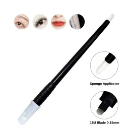 Machine New Design 100pc Disposable Microblading Pen 18u with 0.15mm Blade Permanent Makeup Manual Eyebrow Lips Handpiece Tattoo Hine
