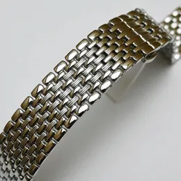 Edelstahl -Uhrenbandband 18mm 20 mm 20 mm 22 mm silbergold polierte Herren Luxus Ersatz Metall Uhrenbandarmband 240515