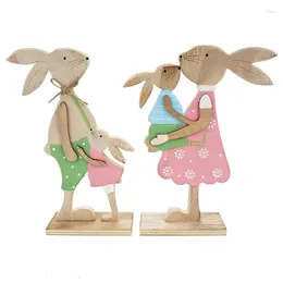 Decorazione per feste Pasqua 1 Coppia di conigli papà e mamma in piedi ubycr regalo giocattolo bellissimo artigianato vacanza