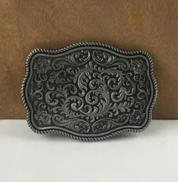 BuckleHome ZINC ALLOY western flower cowboy jeans gift belt buckle with pewter finish FP03708 with continous stock 7883663