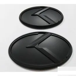 자동차 스티커 2PCS 3D Black K 로고 배지 엠블럼 스티커 FIT KIA OPTIMA K5 2011 CAR EMBLEMS1331716 드롭 배달 모바일 오토바이 EX DH5YS
