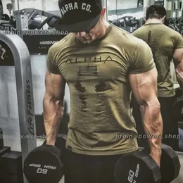 Novo Top Summer Fitness Tshirt Men Moda Camisa Casual Camiseta Bodybuilding Gyms Gyms Roupas Designer camiseta confortável e respirável Camise