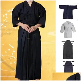 Этническая одежда Kendo Uniforms боевые искусства Aikido Hapkido Suit мужчины женщины Hakama orifore