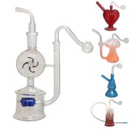 20 Style Windmill Glass Oil Burner Bubbler Water Pipes Hookah Bong Bubble Smart Recycle Filter 10mm 14mm Joints