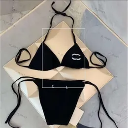Chanells Bikini Frankreich Paris Frauen Strand schwarzer zweiteiliger Badeanzug Designer Bikini Damen Badeanzug sexy Sommer Womans Channel Bikinis D0E