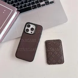 Luxury iPhone Phone Case 15 14 Pro Max Designer LU Magsafe Card Leather Hi Quality Purse 18 17 16 15pro 14pro 13 12 Samsung S22 S23 S24 S25 S26 Ultra Plus Case with Logo Box