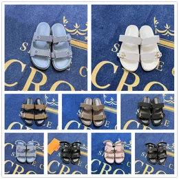 2024 Luxus Sandalen Männer Frauen Designer Slipper Paseo Slides Mode flache Denim Leder Blau Schwarz weiß brauner Marine Nude Man Plattform Sommer Beach Flip Flops Abschnitte