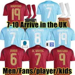 24 25 Belgium Soccer Jersey DE BRUYNE LUKAKU DOKU 2024 Euro Cup National Team Football Shirt 2025 Men Kids Kit Set Home Away Train CARRASCO TIELEMANS BAKAYOKO TROSSARD