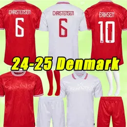 2024 2025 دنماركية إريكسن كرة القدم القميص Dolberg Delaney Braithwaite Wass Jensen Kjaer Hojlund Olsen Hojbjerg National