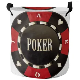 Bolsas de lavanderia Caixa de pêssego Poker Poker cesta suja cesta dobrável impermeabilizada organizadora caseira