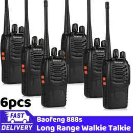 Tillverkare grossist 6 st 888s original baofeng 5w highpower walkietalkie 10 km longdistance kommunikation ultralong standby 240430