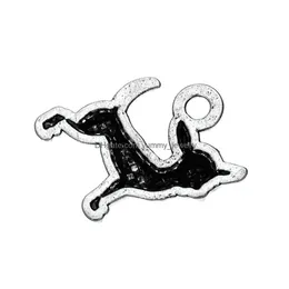 Charms Charms New Mode Easy to DIY 30pcs Chihuahua Hund Animal Metal Antik Sier gefüllter einzelner Seitenschmuck für Tropfen del dhsvm machen