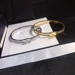 18k Gold Bangle 925 Silver Designer Bracelet Luxury Girl Love Diamond Round Bracelet Classic Brand Jewelry Couple Gift Box Fashion Family Accessories