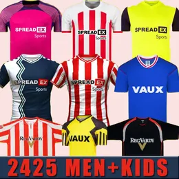 2023 2024 S-4XL Sunderland Soccer Jerseys Home Away 2024 05 06 Retro Camiseta de Futbol Dajaku Embleton Broadhead Gooch O'Nien Stewart Pritchard Clarke