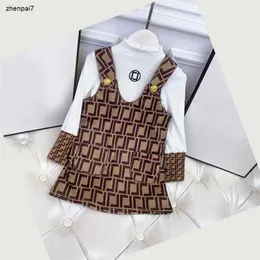 Top Clothing Sets Mabn Girls Дети с длинным рукавом белая футболка детские весенние платья роскошные письма одежда