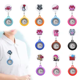 Pocket Watch Chain Valentinstag Dreie Clip Uhren Clip-On Hanging Revers Krankenschwester Pin mit Secondhand Stethoscope FOB Abzeichen Brosche W otbiv