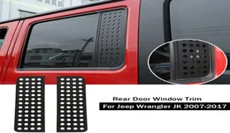 Car Rear Door Window Glass Strip Panel Trim For Jeep Wrangler JK 20072017 Car Exterior Accessories9282590