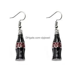 Dangle Chandelier Dangle Chandelier Creative Food Drink Earring Sau Hamburger Drinking Bottle Fries Cola Drop Earrings For Women Fas Dhljw