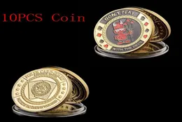 10pcs Token Poker Craft Chip Don039T Play com o Desafio de Gold de Gold de Devilquot Casino Coin8382010